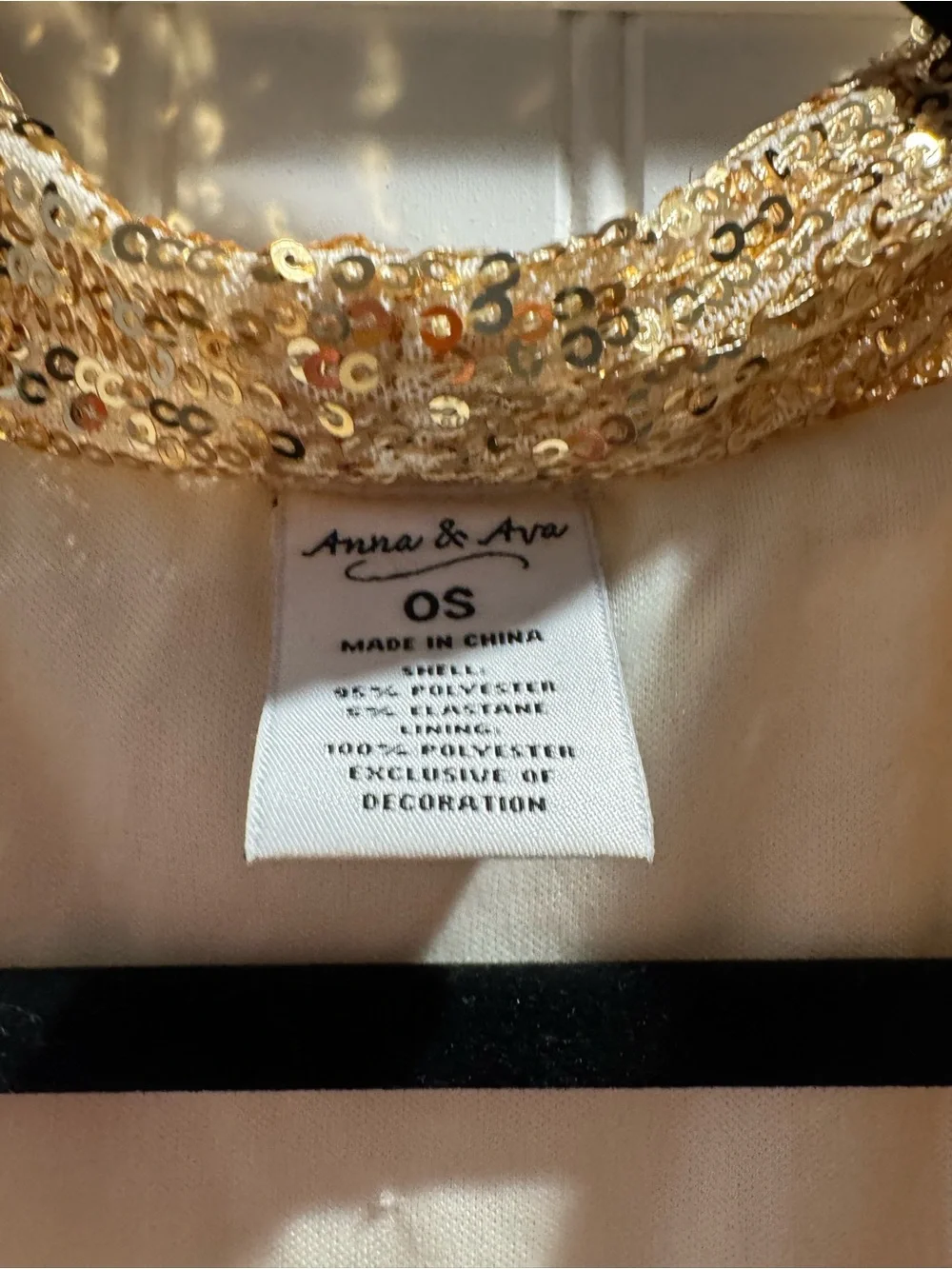 Anna and Ava Gold Sequin sleeveless Long vest cover